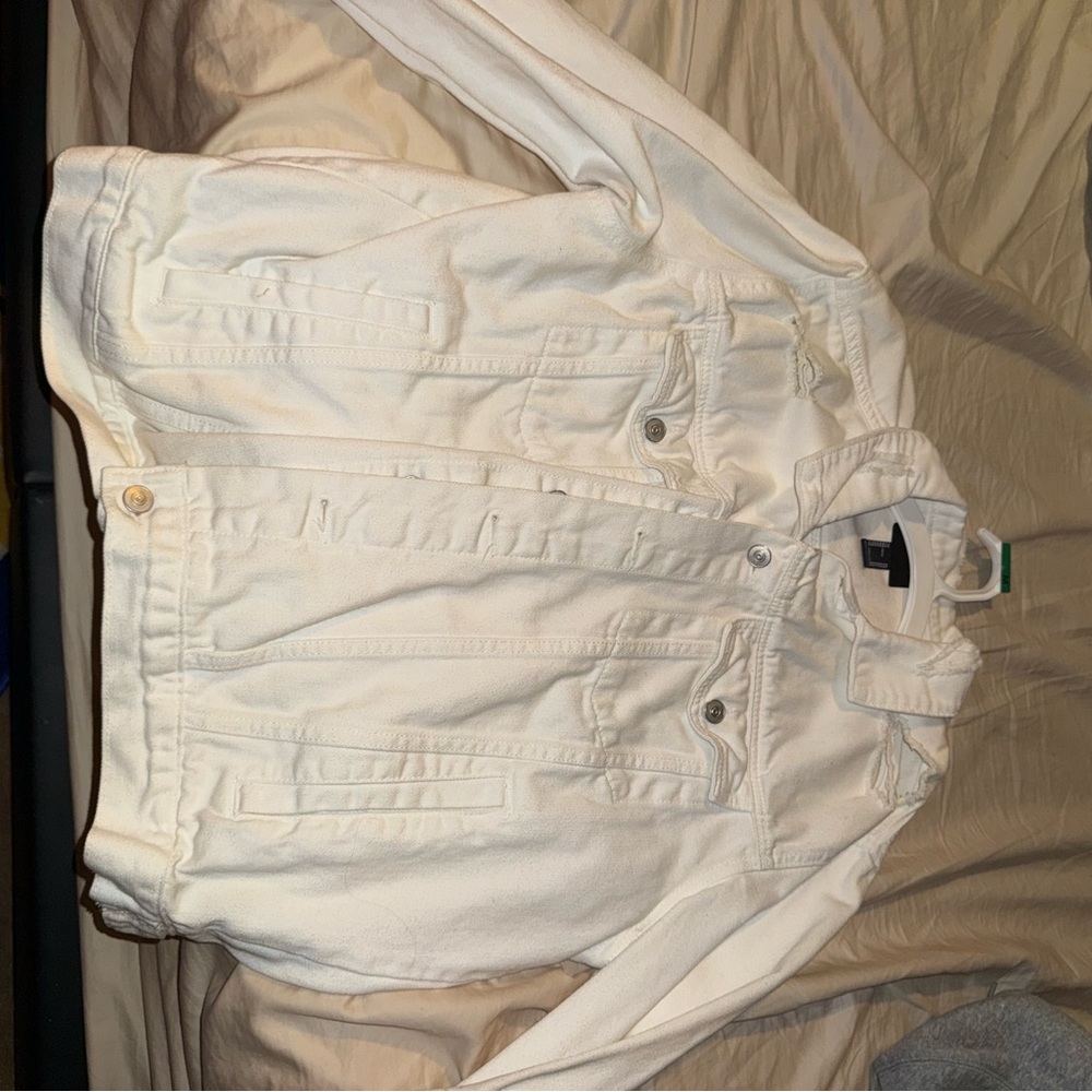 Forever 21 Cream Denim Jacket